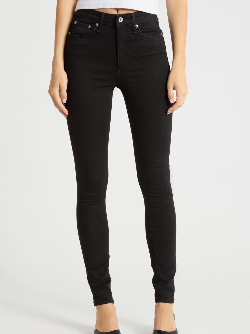 rag & bone NINA Black High-Rise Skinny Jeans